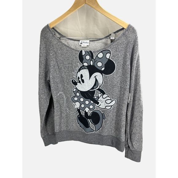 Disney Parks NWT Minnie Mouse Grey Lightweight Sweater Size Medium - Picture 1 of 4